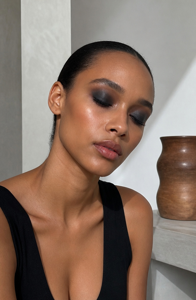 Dark Makeup Looks: 20 Bold Eye Styles for 2026 19 Model presenting a bold statement shadow on her eyelid.