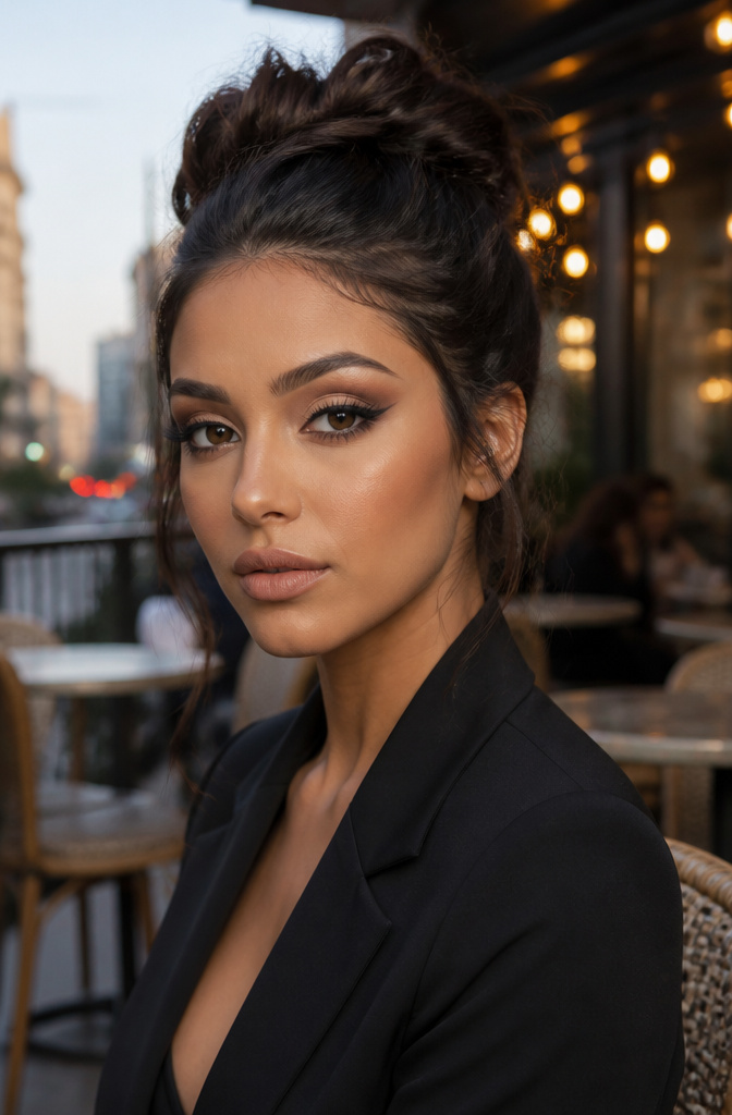 11 Fun Makeup Ideas for Brown Eyes in 2026 3 Model with a defined matte cut crease in cool taupe.