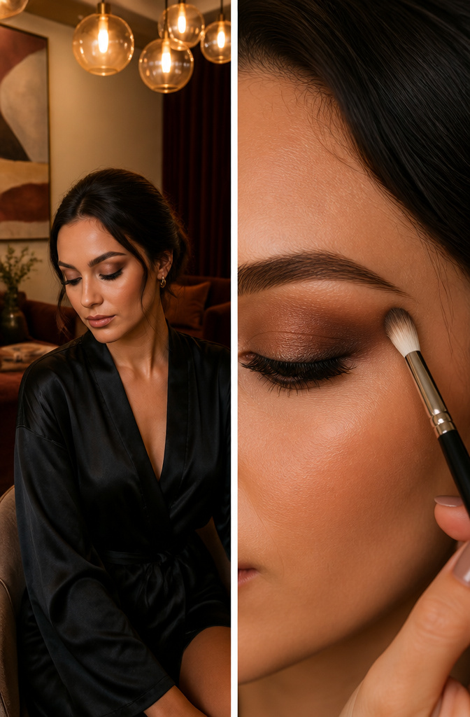 12 Hooded Eyes Makeup Styles That Keep Color Visible 4 Model's eyes with shadow applied above the natural crease.