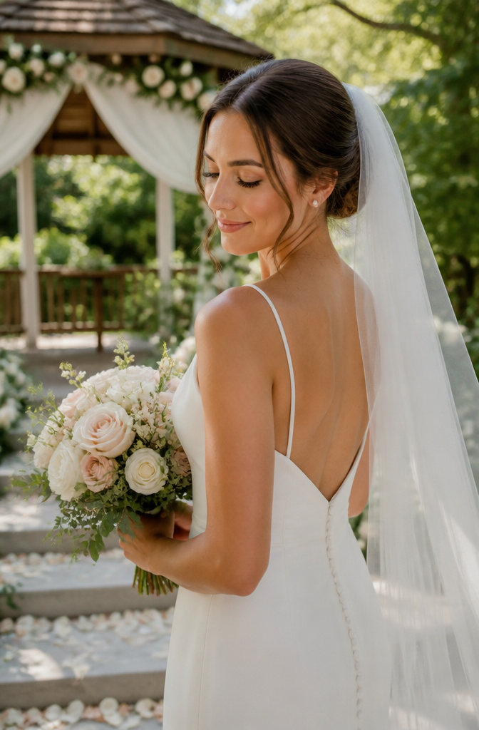 Natural Wedding Day Makeup: A 2026 Guide to Styles and Methods 7 Bride showcasing a barely-there natural makeup look.
