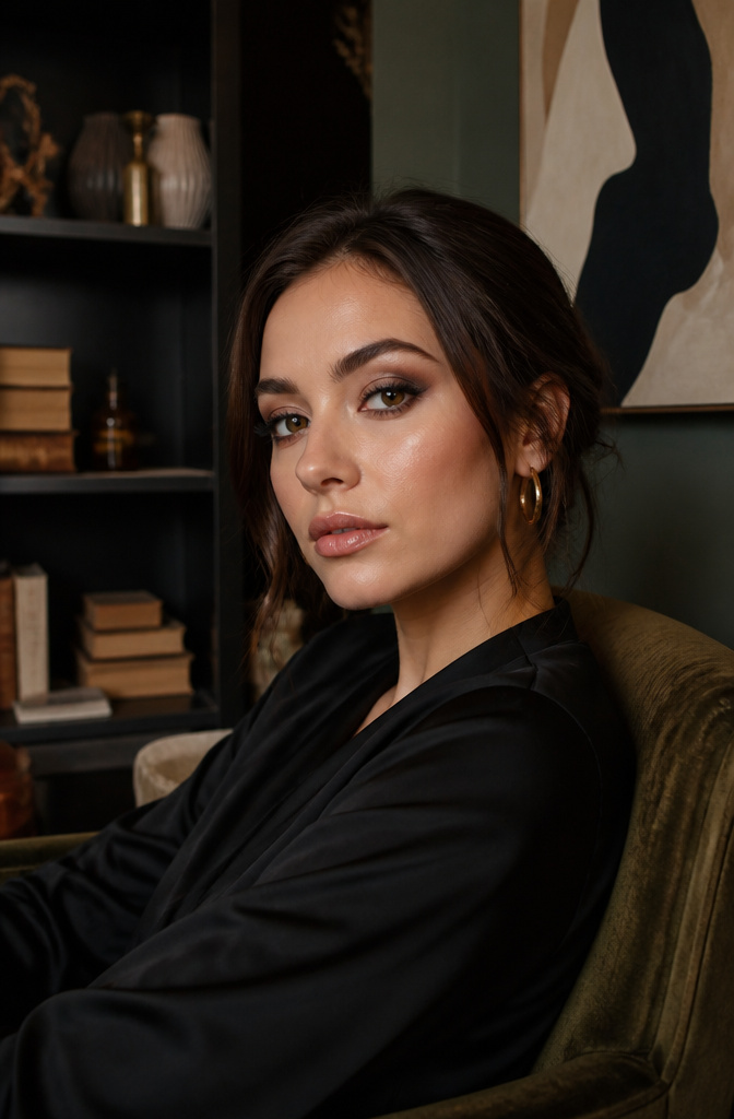 12 Hooded Eyes Makeup Styles That Keep Color Visible 8 Model showcasing a sophisticated smokey eye makeup look.